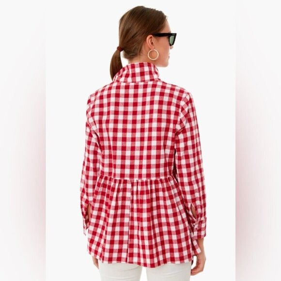 Pomander Place - Gingham Scarlett Button Down Shirt - pple Red. Size: XL. (1721) - Picture 7 of 10